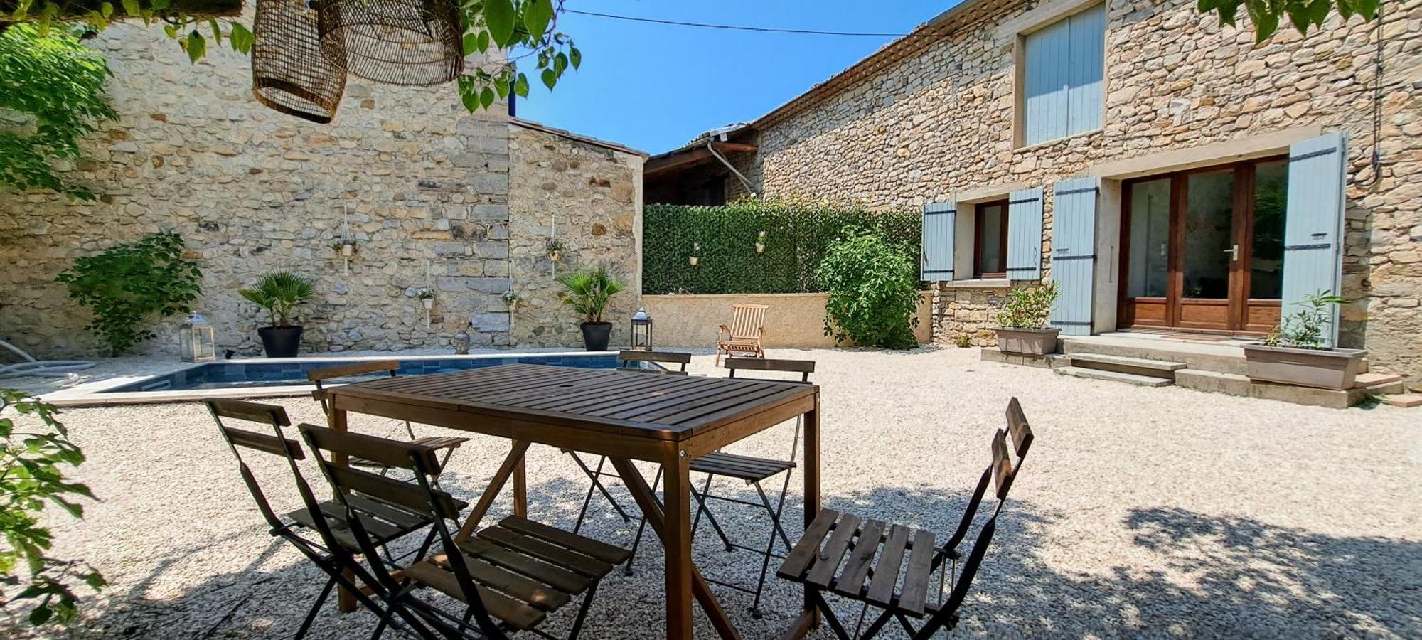 Mazet En Provence Pour 4, Piscine Chauffee Privee, Jardin Clos Prive, Barbecue, Chiens Admis Sainte-Jalle Exterior foto